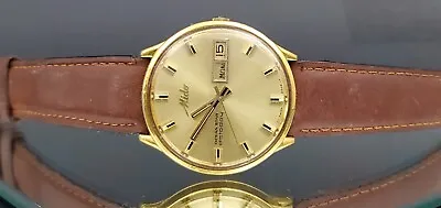 Rare Mido Ocean Star Day/ Date Vintage Datoday Model 24k Plate Wrist Watch • $299
