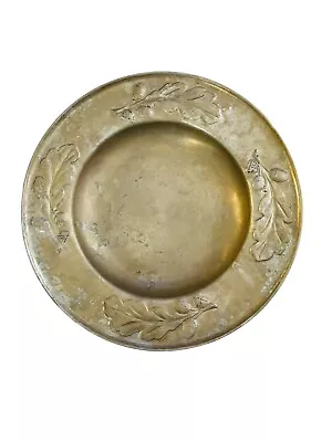 Aluminum Dish Vintage Leaf Acorn Border 10” • $11.99
