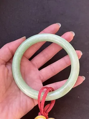 Antique Vintage Estate Chinese Round Green Jade Or Hand Stone  Bangle Bracket • $49.99