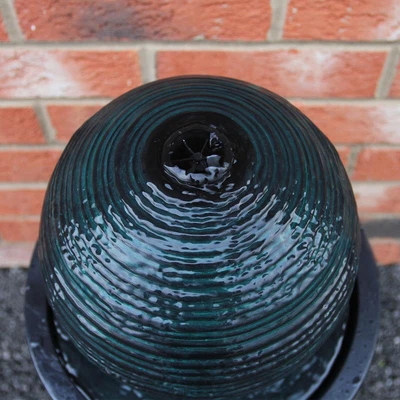 £144.99 • Buy Water Feature Fountain Solar Powered Outdoor Garden Black Standing Ball Aquatic