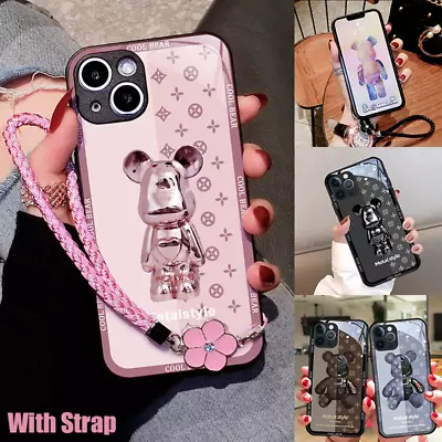 $6.89 • Buy For IPhone 14 13 12 11 Pro Max XS XR 8 Plus Cool Bear Tempered Glass Case Cover
