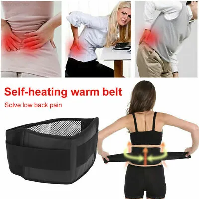 Self Heating Magnetic Waist Support Pain Relief Lower Lumbar Brace Belt Strap • $10.99