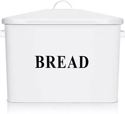 Bread Box Metal Bread Box With Lid For Kitchen Countertop Large Bread Bin Hold • $38.74