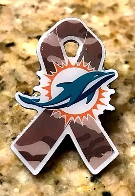 Miami Dolphins Salute To Service Military Ribbon Pin NFL Team Lapel Camo 2014 • $19.99