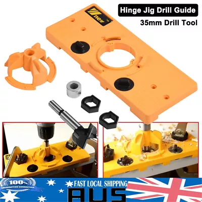 Concealed Hinge Jig Boring Hole Drill 35mm Guide +Cutter Bit Set For Kreg System • $26.50