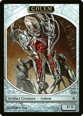 4x Golem NPH #3/4 MTG Magic English NM/Unplay Token Common C Card • $4.87