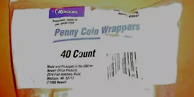 40 Vtg PREFORMED PENNIES WRAPPERS PAPER ROLLS COINS COIN • $9.99