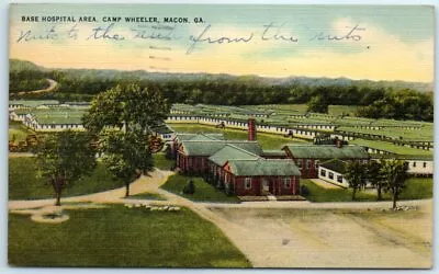 Postcard - Base Hospital Area Camp Wheeler Macon Georgia • $3.46