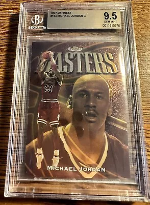 Michael Jordan 1997-98 Finest Gold Masters Bgs 9.5 Gem Mint Card #154  • $400