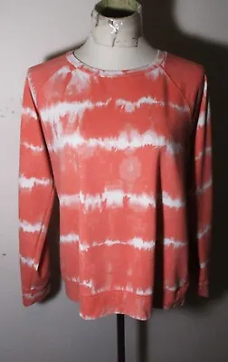 Women's MICHAEL KORS Pink Tie-Dye Sweatshirt Top Size L • $24