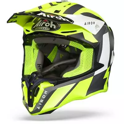 Airoh Twist 2.0 Lift Yellow Black Offroad Helmet - New! Fast Shipping! • $115.57