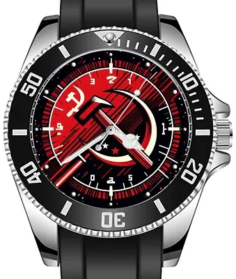 Soviet Flag Hammer Sickle Communism USSR CCCP Sporty Unique Stylish Wrist Watch • $107.49
