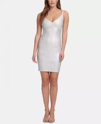 $218 Marciano Size L Womens Foil Bandage Bodycon  Dress A2066 • $13