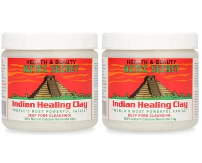 $28.49 • Buy 2x Aztec Secret Indian Healing Clay Facial Deep Pore Acne Cleansing Mask 454g