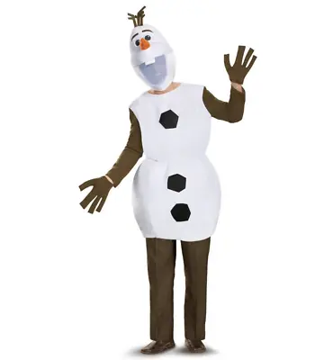 Mens Deluxe Frozen OLAF Snowman Costume Adult L/XL Halloween Disney • $39.99