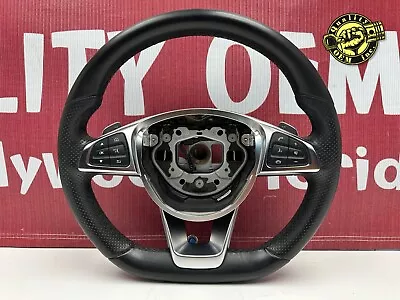 2016-2019 Mercedes C Glc Class - Steering Wheel W/ Paddle Shift (black) Oem • $234.26