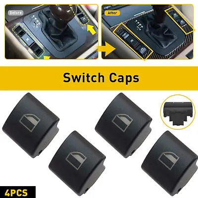 4PCS For 2001-05 BMW E46 325xi 325i 330i 330xi Window Switch Button Cover Cap • $8.92