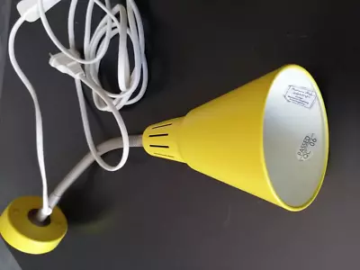 IKEA KVART Retro Style Adjustable Flexible Bed Desk Clamp Spotlight Lamp Yellow • £11.95