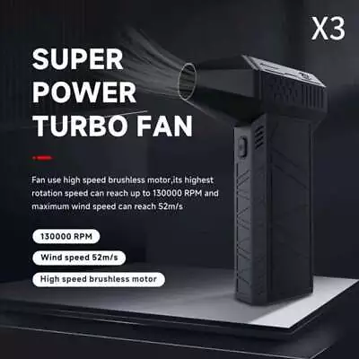 130000RPM Super Power Turbo Fan Mini Car Dryer Blower Dust Blowing Fan New • $139.58