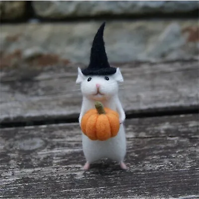 Halloween Mouse With A Needle Felted Mouse Needle Felted Animal Felted Miniature • $12.87