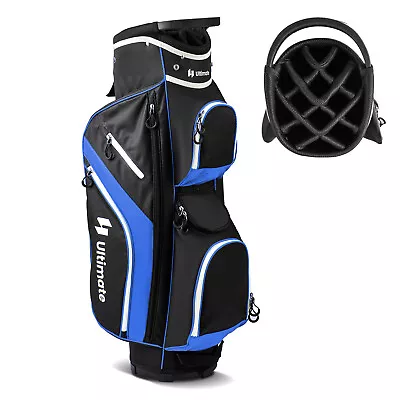 Lightweight Golf Cart Bag Golf Club Bag W/ 14 Way Top Dividers 9 Pockets • $89.99