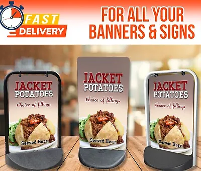 Jacket Potato Swinger PAVEMENT SIGN Shop DISPLAY Kiosk Sign A-Board Cafe Etc • £79
