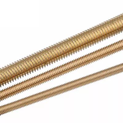 £133.79 • Buy Threaded Rod Allthread Studding DIN 976 Brass M2M3M4M5M6M8 - M20 Bar Stud Metric
