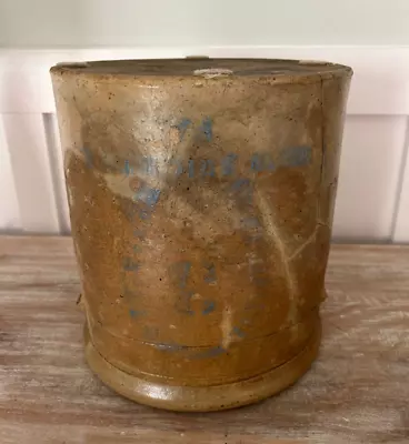 Antique 3 Gallon Newbrighton PA Salt Glazed Stoneware Crock W/Ear Handles • $85