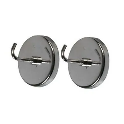 2x Magnetic Magnet Hooks 1  Kitchen Fridge Key Tool Holder Garage Office 1inch • £2.75