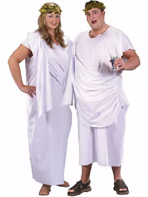 £17.99 • Buy Unisex Plus Size Roman Tunic Toga Fancy Dress Accessories Optional