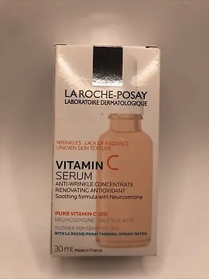 La Roche-Posay 10% Pure Vitamin C Serum 1 Oz. Free Ship • $27.99