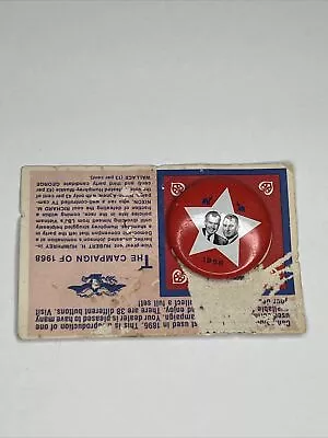 1968 Nixon Agnew Richard Nixon White Star Red Back Presidential Campaign Pin  • $11.99