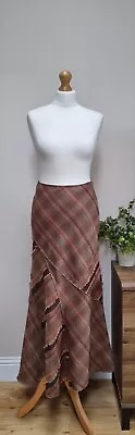 Per Una Size 12 Patchwork Panelled Skirt Hippie Steampunk Long Lined • $19.91