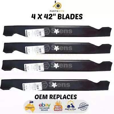 4 X 42  Blades For Husqvarna  Craftsman Ride On Mowers LT125 LT140 LTH1842 • $68.50