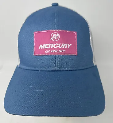 Mercury Marine Trucker Hat Ladies Steele Blue/ White Mesh Snap Back OSFM • $12.49