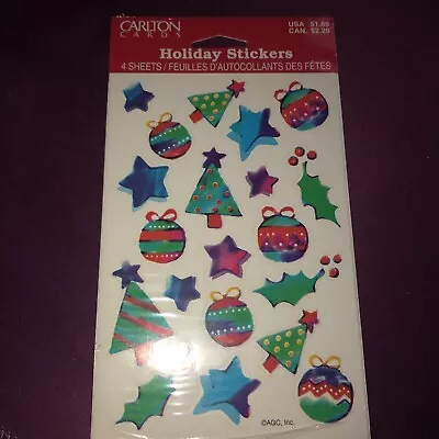 VTG Holiday Stickers Package Of 4 Sheets NEW AGC By Carlton Cards • $4.25