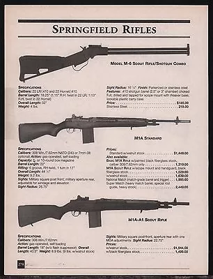 2001 SPRINGFIELD M-6 Scout Rifle/Shotgun Combo M1-A Stan. M1A-A1 Scout Rifle AD • $12.98