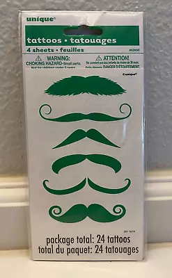  Moustache    Party Tattoo 4 Sheets Party Favors 24 Count • $0.99