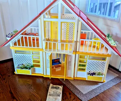 Vintage 1979 Mattel Barbie Dream House A-Frame Complete With Box And Extras! • $489.95