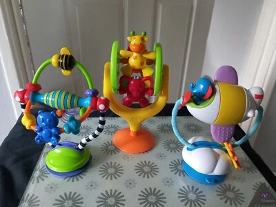 £14.99 • Buy 3 X Rattling Spinning High Chair Toys Fisher Price Plane  Mothercare  Nuby 