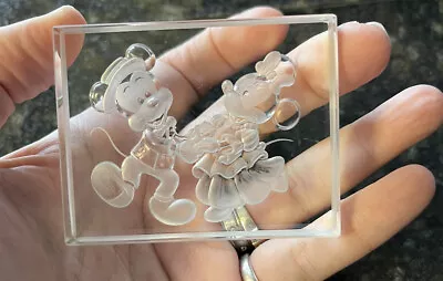 Disney Wedding Mickey Mouse & Minnie Mouse Bride Groom Dancing Paperweight ❤️ • $30
