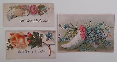 Vintage Victorian Trade Calling Name Cards Ephemera Lot Of 3 • $6.99