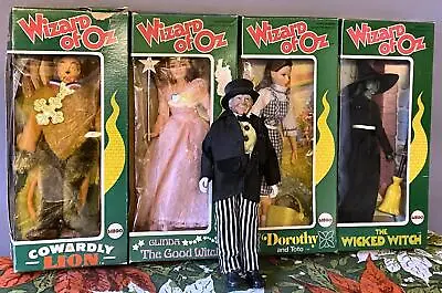 Wizard Of Oz Mego Dolls & Boxes Dorothy Glinda Cowardly Lion Wicked Witch 1974 • $174.99