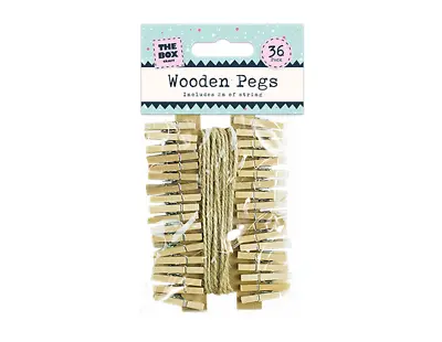 Mini Micro Pegs With Jute String Christmas Cards And Photos Craft Decorating UK • £2.98
