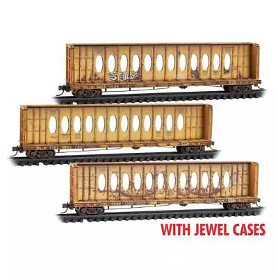 Micro-Trains N 983 05 056 Thrall 60' 8  Centerbeam Flatcar 3-Pack TTX TTZX • $99.95