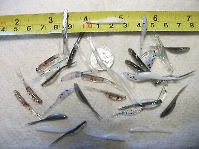 100-1 1/4  FLUKE MIX-crappie-panfish-fish Minnow-grubs-jig-split Tails-drop Shot • $12.99