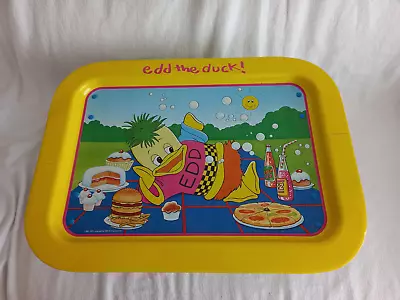 Edd The Duck Metal Breakfast / Play Tray 1991.  Blue Fold Out Legs - Icarus • £24.99