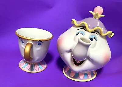 Disney Schmid Beauty And The Beast Mrs. Potts Musical Teapot Ceramic And Chip • $85