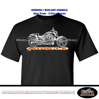 $24.95 • Buy Harley Davidson V-Rod V Rod Muscle Motorcycle DigiRods Cartoon Black T Shirt 