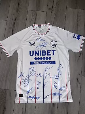 £104 • Buy Rangers Fc Squad Signed Football Shirt With COA Tavernier Goldson Butland